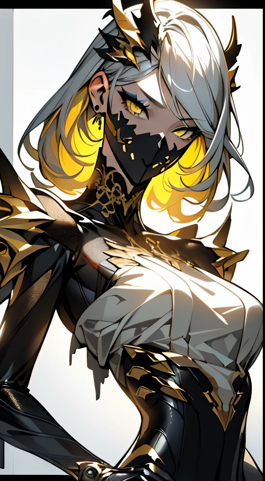 ((Best quality, 8k, Masterpiece : 1.3)), upper bod y, Sharp focus : 1.2, Beautiful woman with perfe ct figure, Highly detailed facial and skin textur e, Detailed eyes, Double eyelids, Interior view, f erpect lighting, Glowing skin,