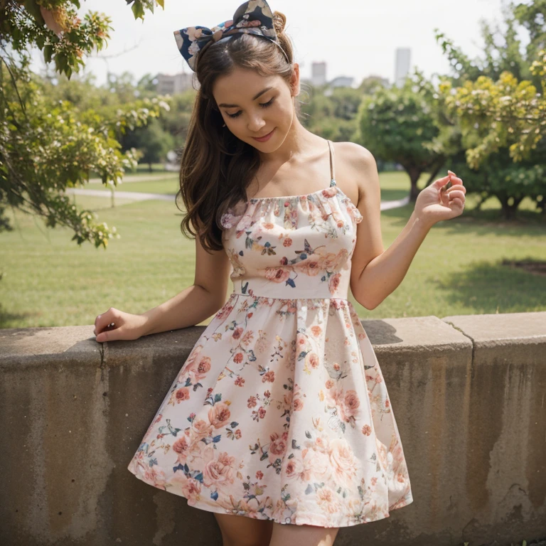 Cute floral dress with a matching headband