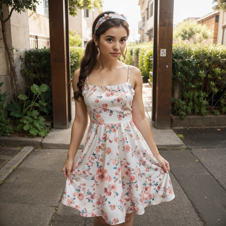 Cute floral dress with a matching headband