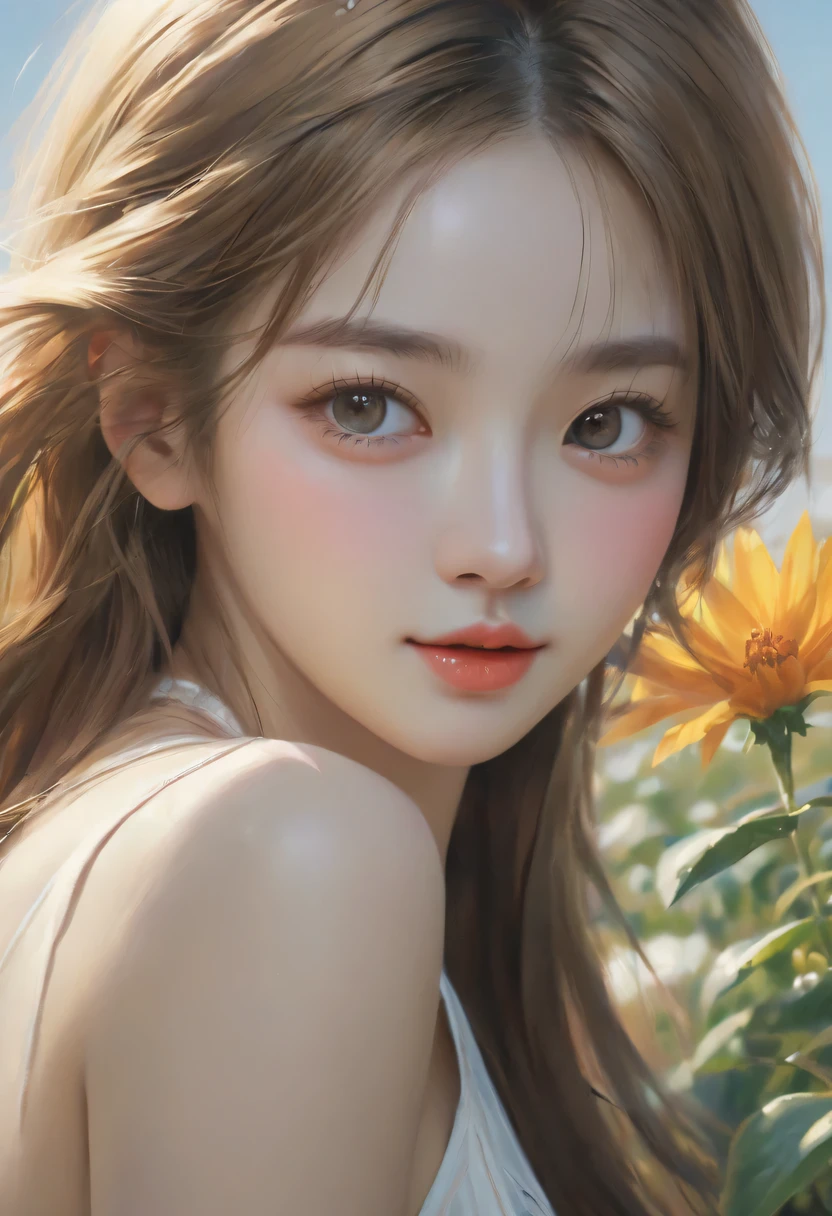 on the garden, Picture a girl with a Glaswegian smile. The details of her eyes are beautiful, The details of the lips are beautiful, And her face and eyes are very detailed. She has long eyelashes. The artwork was created using illustration techniques, Providing a medium that can greatly enhance style. The image quality is the best, 8K分辨率，Ultra-detailed rendering. Looks very realistic and realistic, Add extra authenticity to images. The art style chosen for this prompt is Portrait, Let the picture focus on capturing the girl&#39;s facial features. The color palette is vibrant and vivid, Bring your scenes to life. The lighting has been carefully designed，Provide studio lighting, Highlight girls’ characteristics，Create a visually appealing atmosphere.
