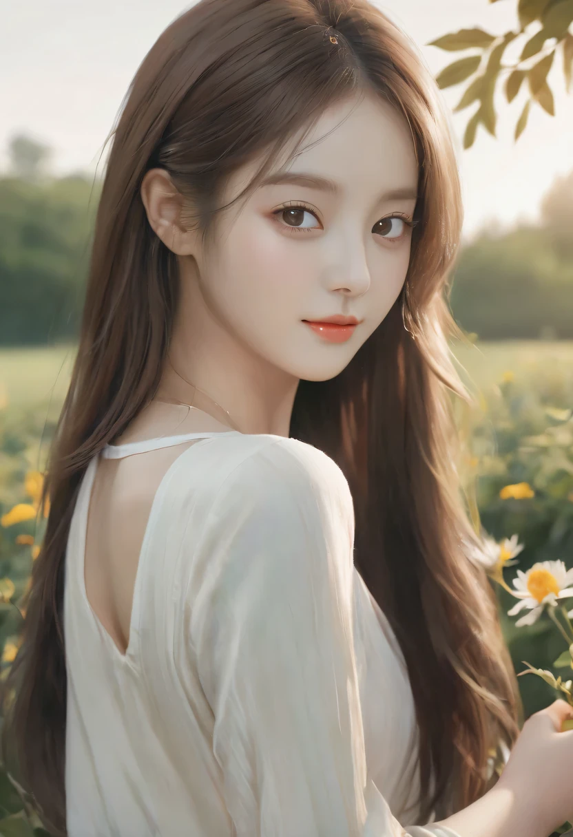 on the garden, Picture a girl with a Glaswegian smile. The details of her eyes are beautiful, The details of the lips are beautiful, And her face and eyes are very detailed. She has long eyelashes. The artwork was created using illustration techniques, Providing a medium that can greatly enhance style. The image quality is the best, 8K分辨率,Ultra-detailed rendering. Looks very realistic and realistic, Add extra authenticity to images. The art style chosen for this prompt is Portrait, Let the picture focus on capturing the girl's facial features. The color palette is vibrant and vivid, Bring your scenes to life. The lighting has been carefully designed,Provide studio lighting, Highlight girls’ characteristics,Create a visually appealing atmosphere.