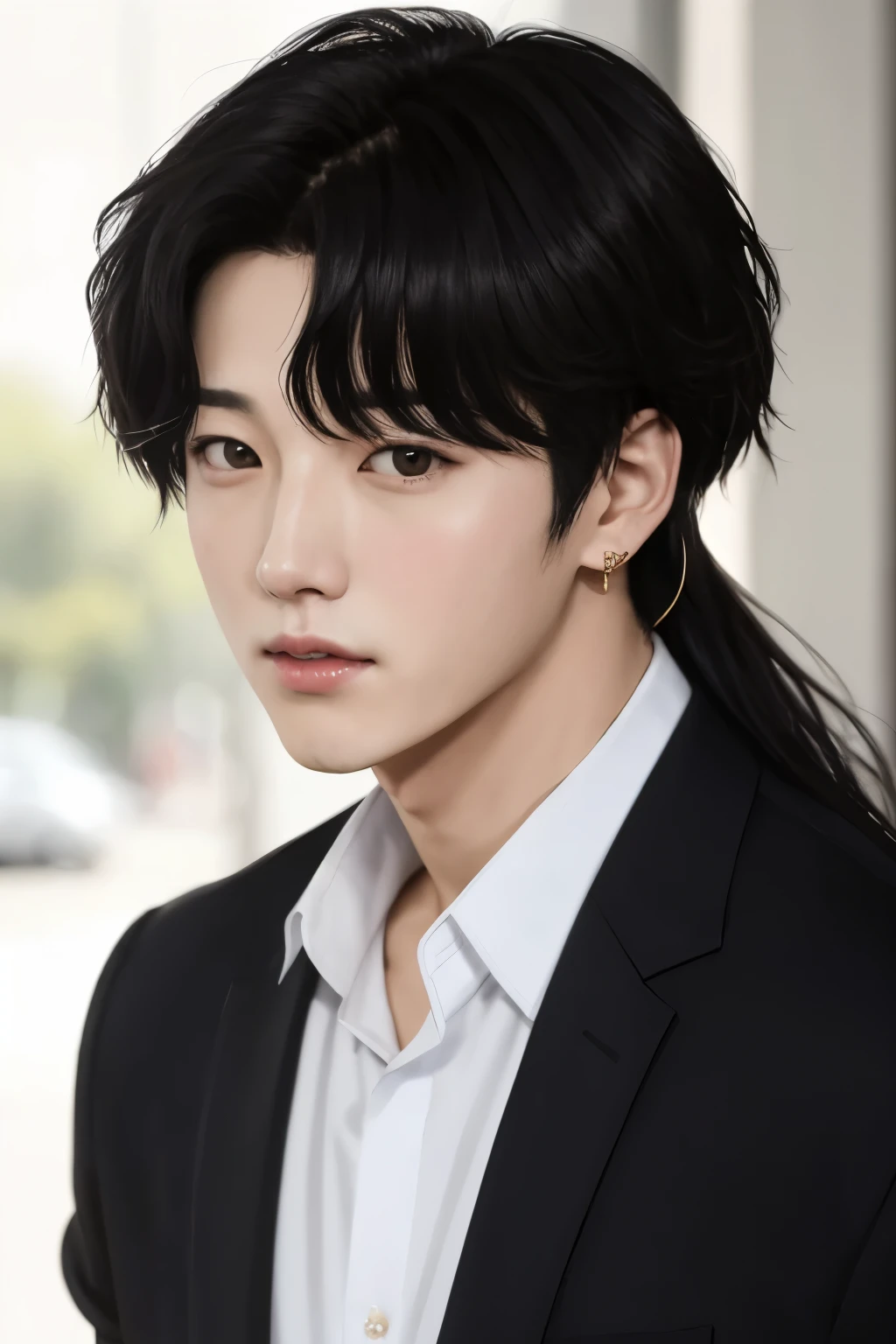 bts jungkook in real life long hair