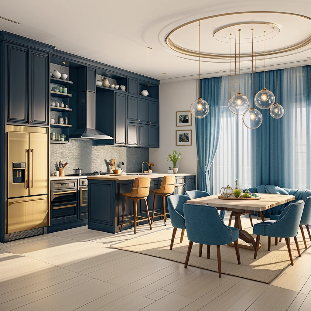 rendering of a modern residential kitchen, professional render, wide angle exterior 2023, highly detailed render, high quality rendering, realistic render, architectural render, high-quality render, detailed rendering, hyper-realistic render, hyper - realistic render, very realistic 3 d render, high render, realistic rendering, very realistic render
