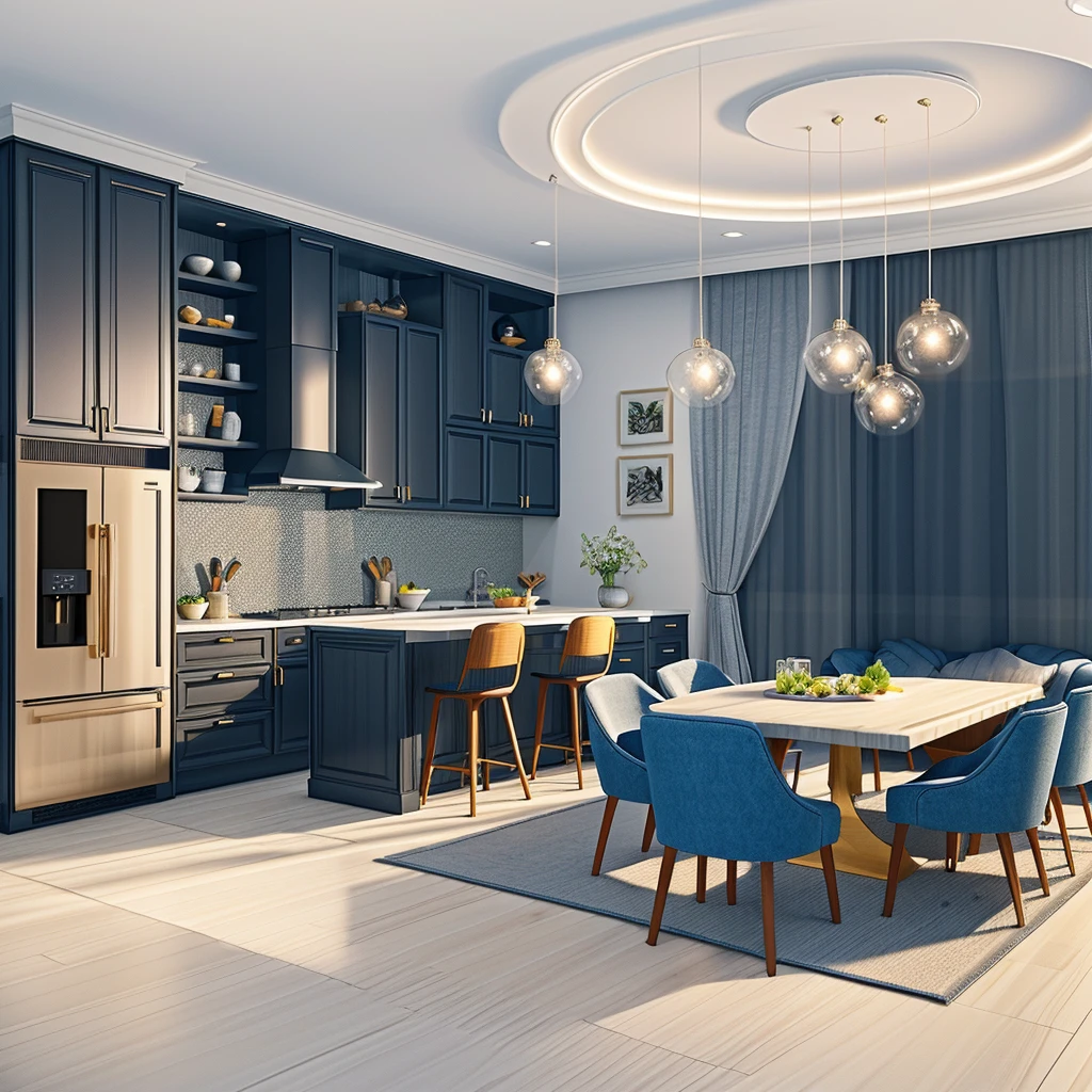 rendering of a modern residential kitchen, professional render, wide angle exterior 2023, highly detailed render, high quality rendering, realistic render, architectural render, high-quality render, detailed rendering, hyper-realistic render, hyper - realistic render, very realistic 3 d render, high render, realistic rendering, very realistic render