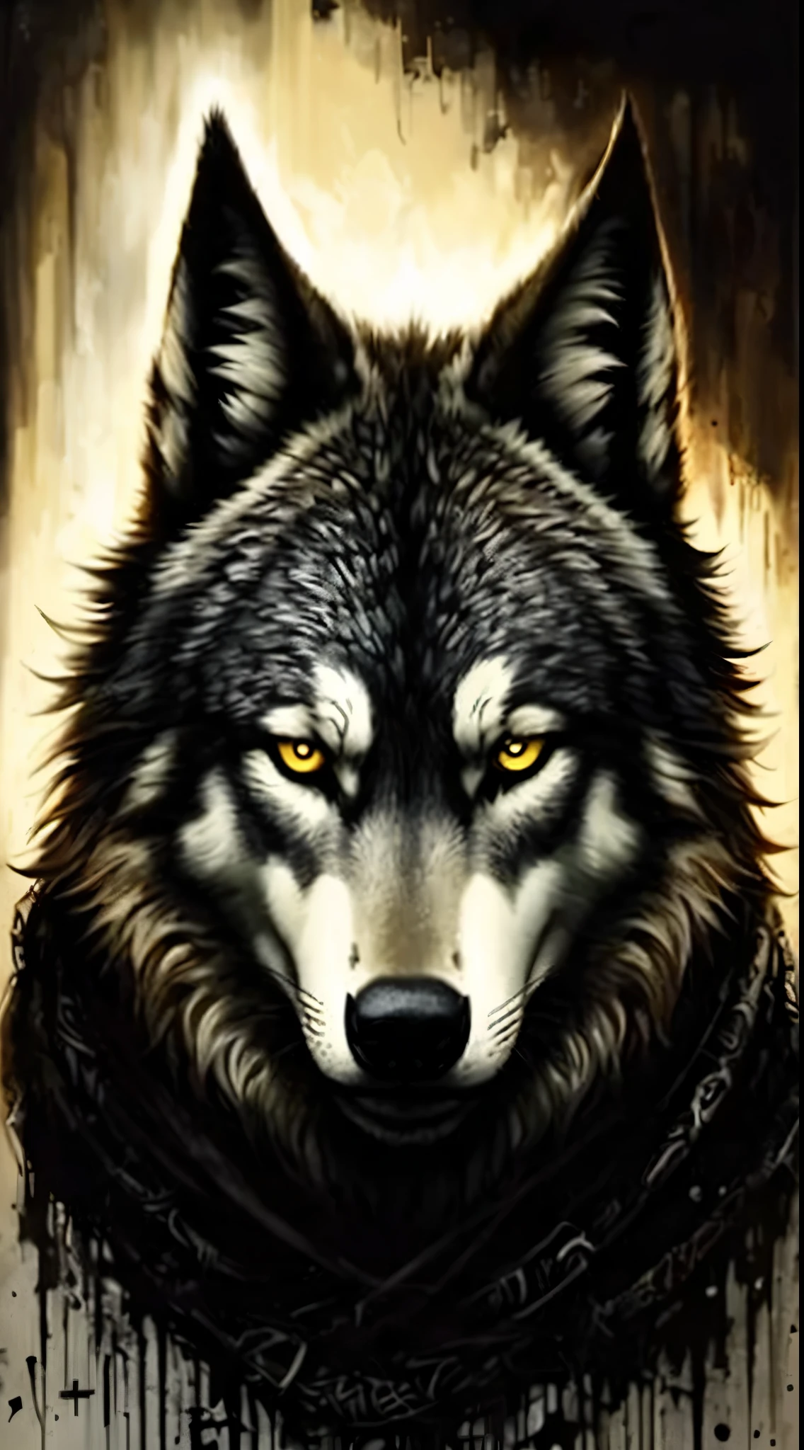 a painting of a No or with blood on the face, Lobo no inferno, No or, photo of No or, portrait of No or fantasy, imagem do avatar, He ad No or, Grim - Lobo, Big No or, portrait of No or, No or, No or alp ha head, wolp, foto de perfil, AngieNão or, No or, alto detalhamen to), He has No or yellow eyes, Meio Lobo, No or dark grey