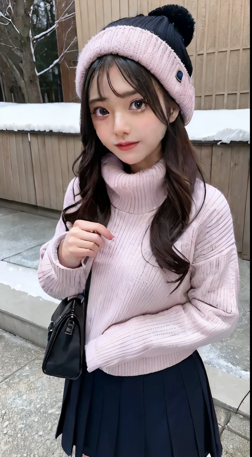 rampant beauty of the winter,outdoors,park,night sky ADDCOMM
ADDCOL
ADDCOL blue moon
ADDROW snow
ADDCOL snowing
ADDCOL snowing
ADDROW pink primula flowers
ADDCOL 1girl,long hair,black hair,swept bangs:1.3,green eyes,mole under left eye:1.3,black pupils,medium breasts,pink heart hair accessory,winter clothes,sweater,beanie hat,long sleeves,scarf,turtleneck,sleeves past wrists,ribbed sweater
ADDCOL
ADDROW pink primula flowers
ADDCOL 1girl,pleated skirt
ADDCOL
(masterpiece:1.2), (best Quality:1.2)
