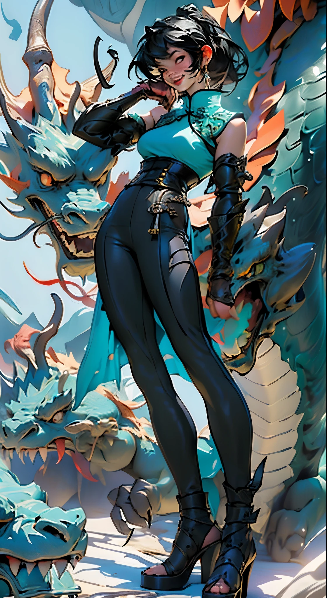 ((Best quality)), ((masterpiece)), (detailed: 1.4), (Absurd), ((full body)), muscular woman of 35 years, barbarian warrior, hot woman, sculptural body with defined muscles, little clothing, Simon Bisley style, closed mouth, muscular body wearing a micro thong, almost naked body, ((large breasts)), erect breasts, (((white mohawk hair))), very long black eyelashes, high on a mountain, by mucha, niji --V5, near the real, psychopathic, crazy guy, sexy pose, 2-piece outfit, pastel, centered, scale to suit dimensions