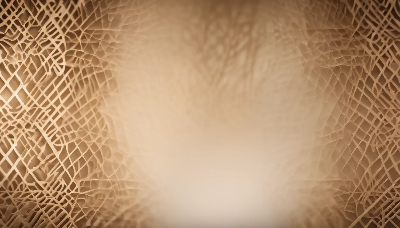 a creative shot of a neutral-colored paper background with a layer of translucent vellum on top, featuring intricate laser-cut geometric designs, creating a layered and dimensional effect