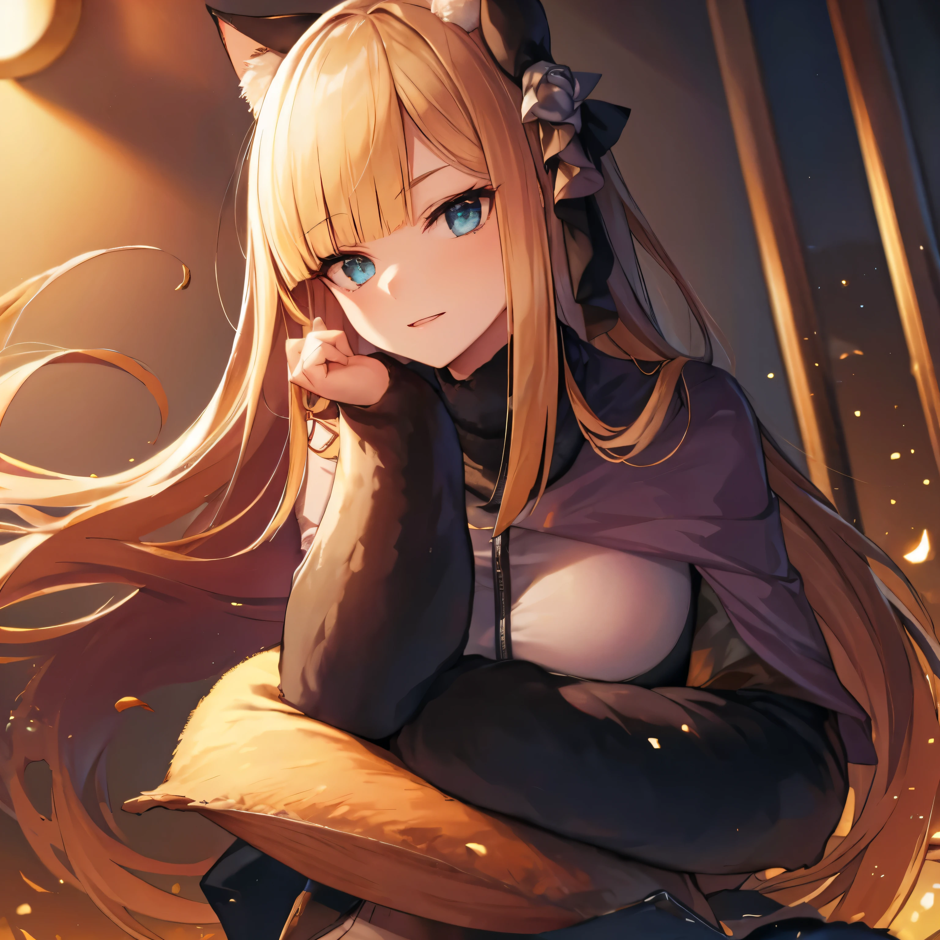 one-girl,Exquisite,Cat lady,Cute pose