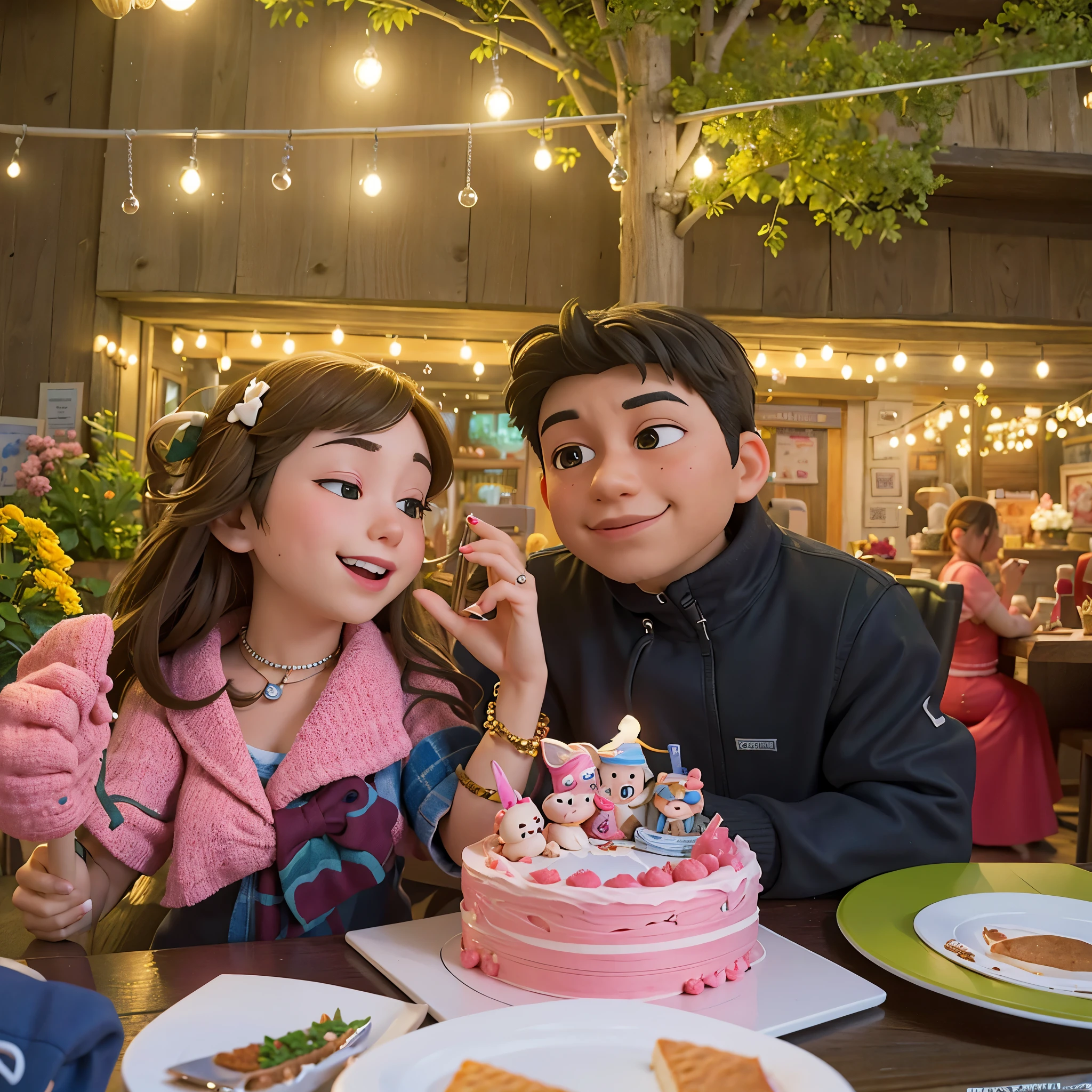 there are two people sitting at a table with a cake, lovely couple, happy birthday, happy couple, fanart, with her long, photo taken with canon 5d, with sunset, couple, shot with sigma f/ 4.2, shot with sigma f / 4. 2, profile picture 1024px, shot on nikon z9