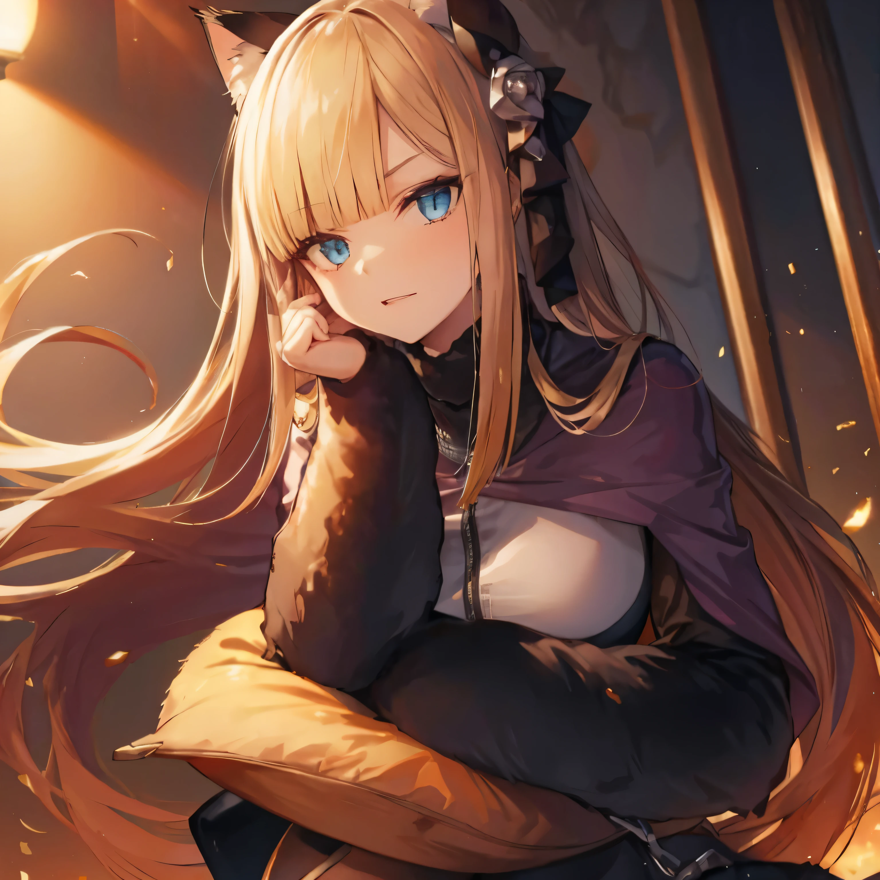 one-girl,Exquisite,Cat lady,Cute pose