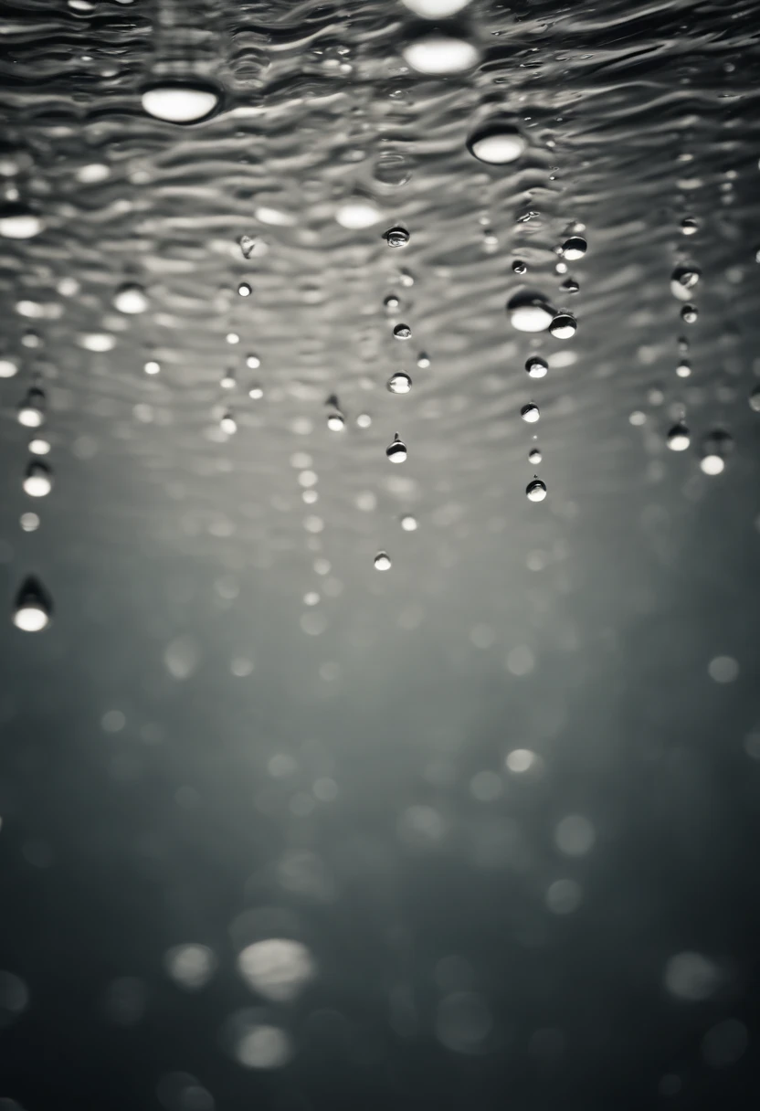 an abstract shot of water droplets on a vibrating surface, with multiple droplets creating unique and unpredictable patterns, showcasing the chaos and beauty that arises from the influence of vibration on water