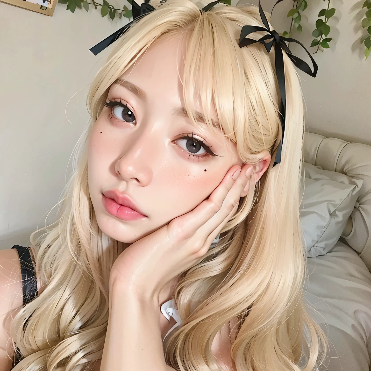 loira com cabelo longo e franja posando para uma foto, Lalisa Manobal, Lalisa Manoban do Blackpink, long hair com franja completa, longos cabelos brancos e franja, cabelo longo com franja, Ulzzang, longos cabelos loiros e olhos grandes, parque roseanne de blackpink, com franja completa, penteado com corte hime branco, longos cabelos loiros e olhos grandes