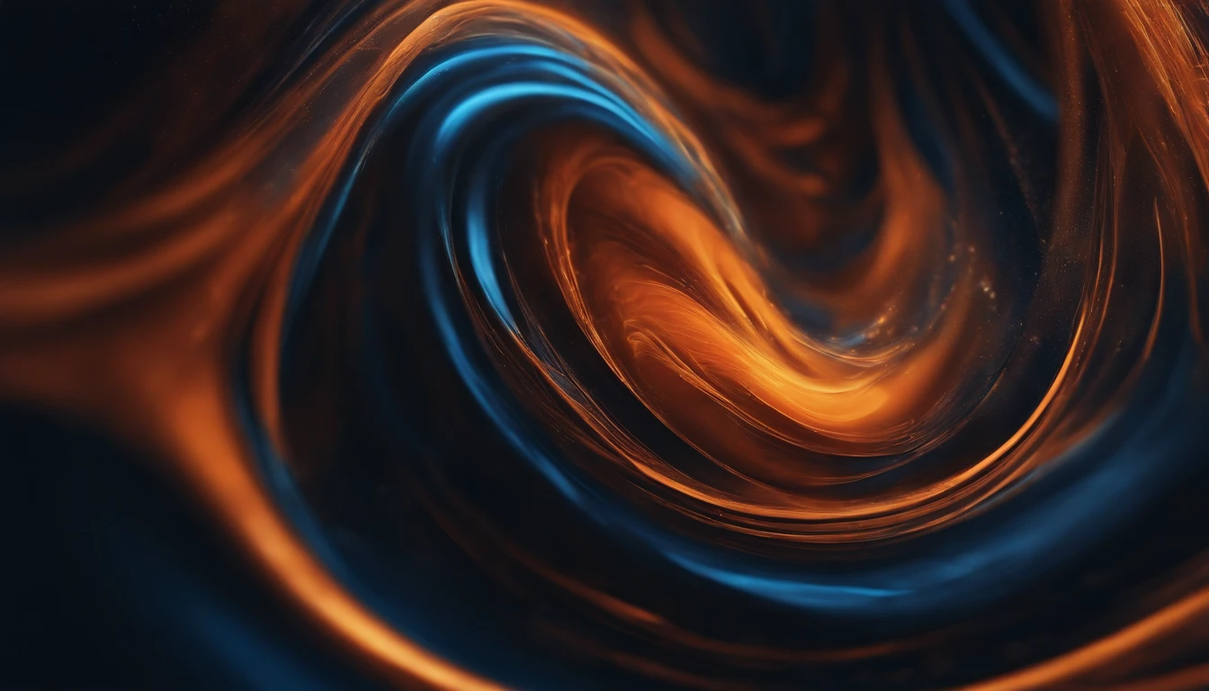 a dynamic shot of a computer-generated abstract background, with swirling patterns of blue and orange tones reminiscent of acrylic paints, creating a visually captivating and energetic composition