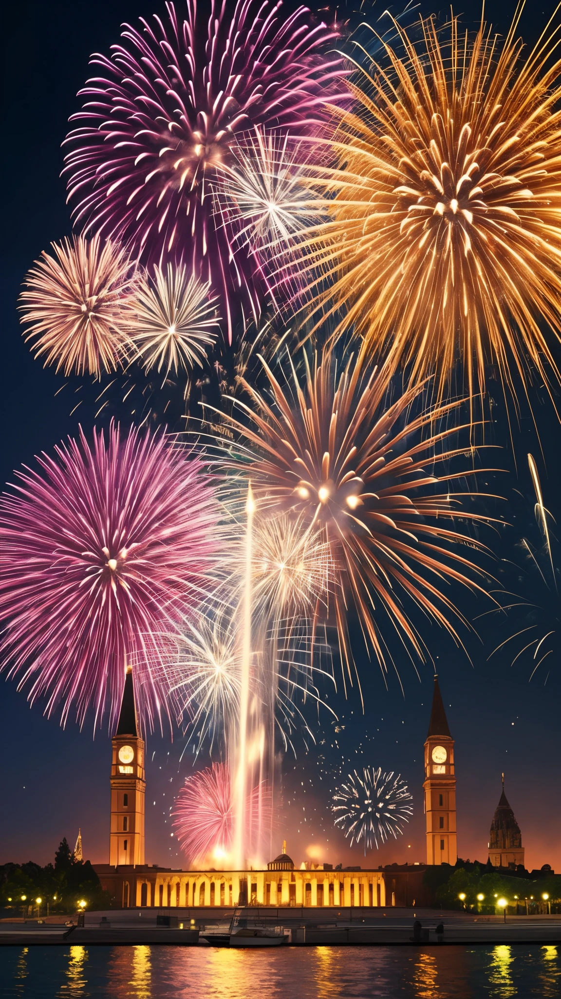 new year sekt, firework gold --auto --s2