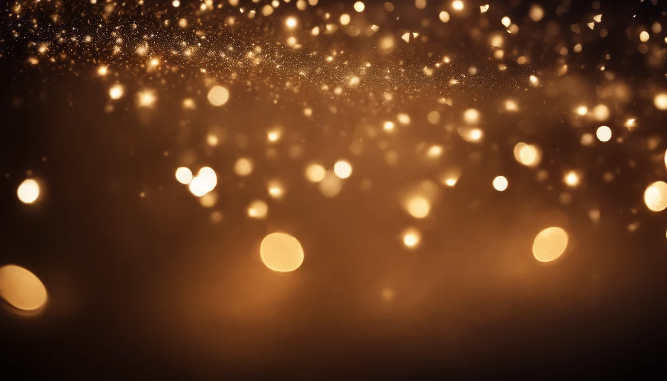 a detail shot of a softly lit, abstract bokeh pattern, showcasing the delicate and sparkling lights as a soft and magical background.