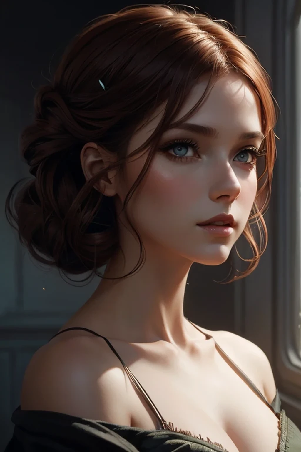 Sénatrice Valeria Caelius, sénatrice dans l'univers de Star Wars, 38 ans, cheveux longs auburn, Yeux verts, autoritaire, élégante, distingué, cours de vêtements brodés, regarde la caméra. très détaillé, peinture numérique, ArtStation, Art conceptuel, lisse, mise au point nette, illustration, Illustration par Wlop, Charlie Bowater et Alexandra Fomina.