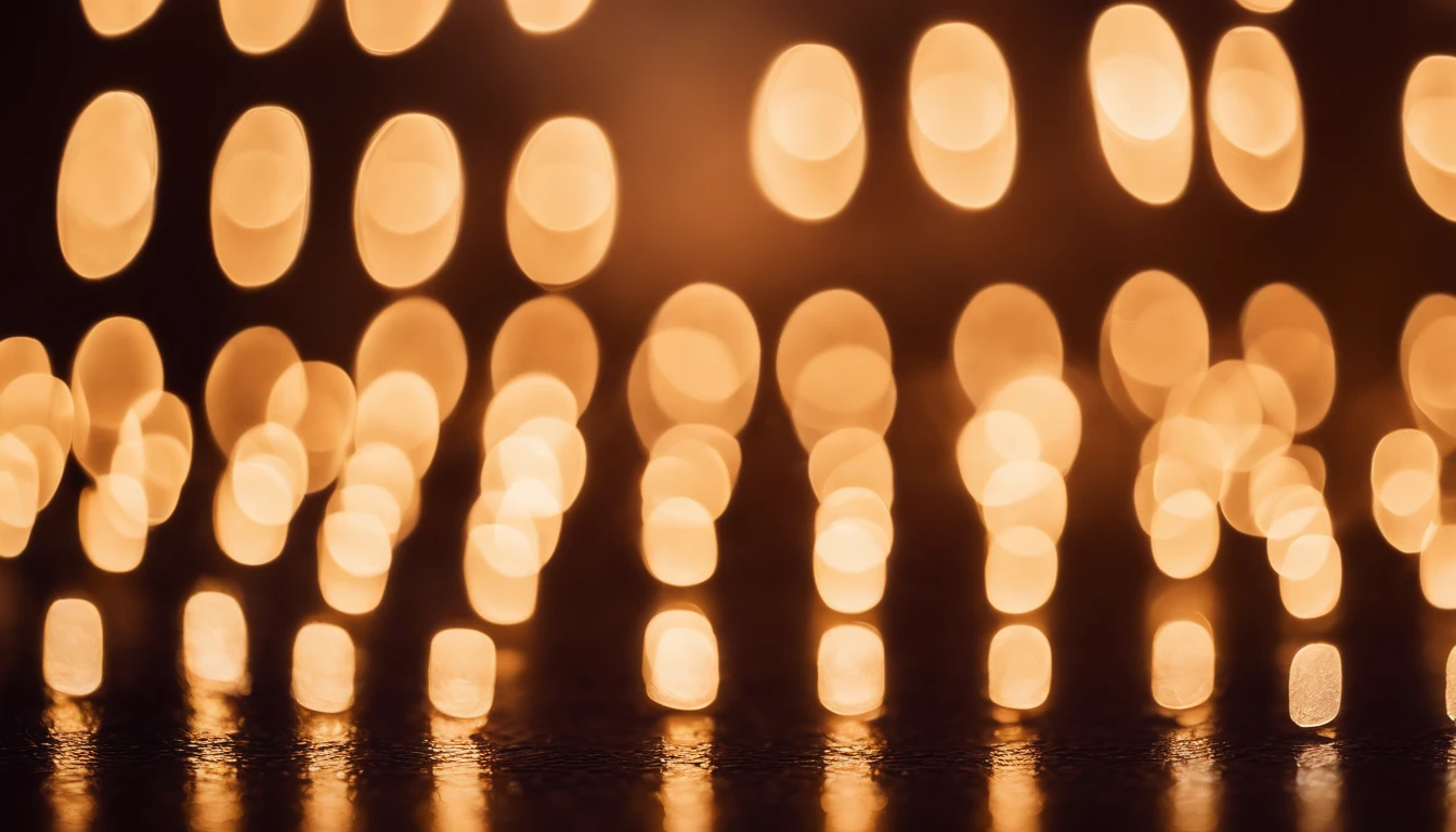 a detail shot of a softly lit, abstract bokeh pattern, showcasing the delicate and sparkling lights as a soft and magical background.