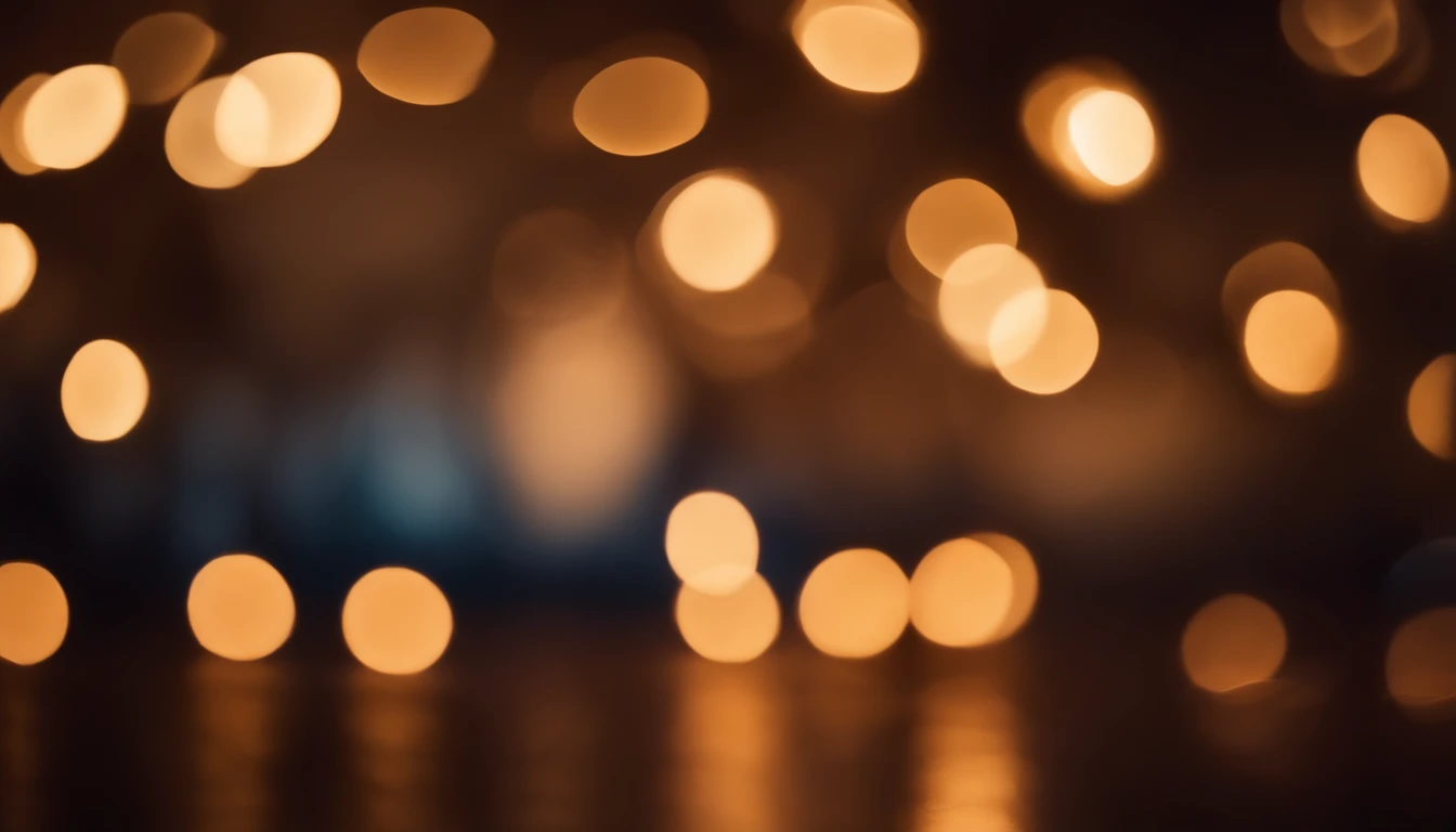 a detail shot of a softly lit, abstract bokeh pattern, showcasing the delicate and sparkling lights as a soft and magical background.