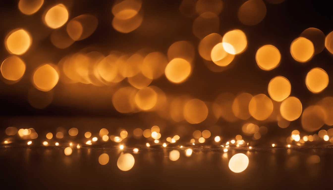 a detail shot of a softly lit, abstract bokeh pattern, showcasing the delicate and sparkling lights as a soft and magical background.
