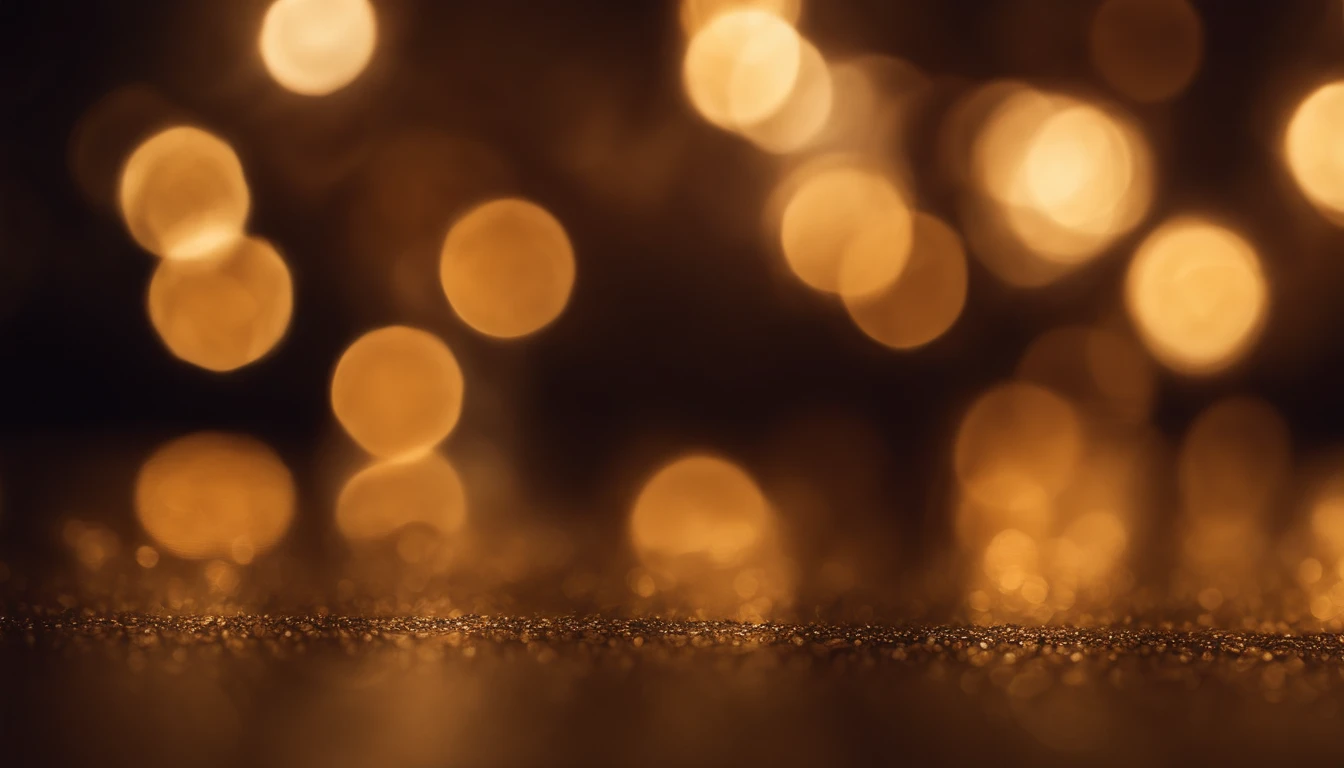 a detail shot of a softly lit, abstract bokeh pattern, showcasing the delicate and sparkling lights as a soft and magical background.