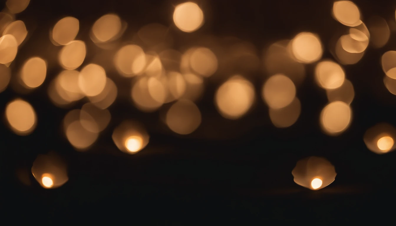 a detail shot of a softly lit, abstract bokeh pattern, showcasing the delicate and sparkling lights as a soft and magical background.