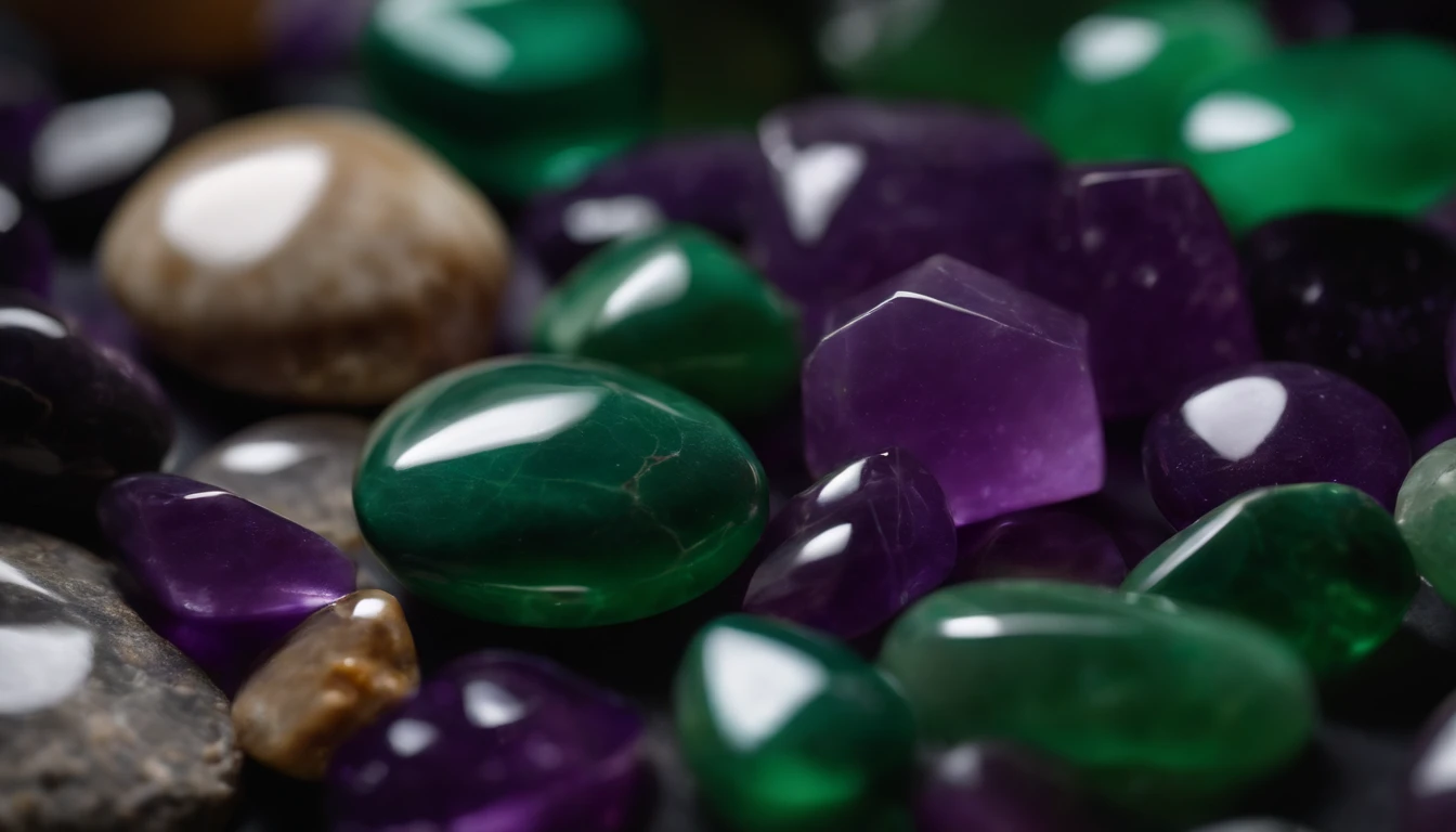 a close-up shot of a marble stone texture background, with veins of semi-precious stones, such as amethyst or malachite, running through the surface, adding a touch of natural beauty and luxury to the composition
