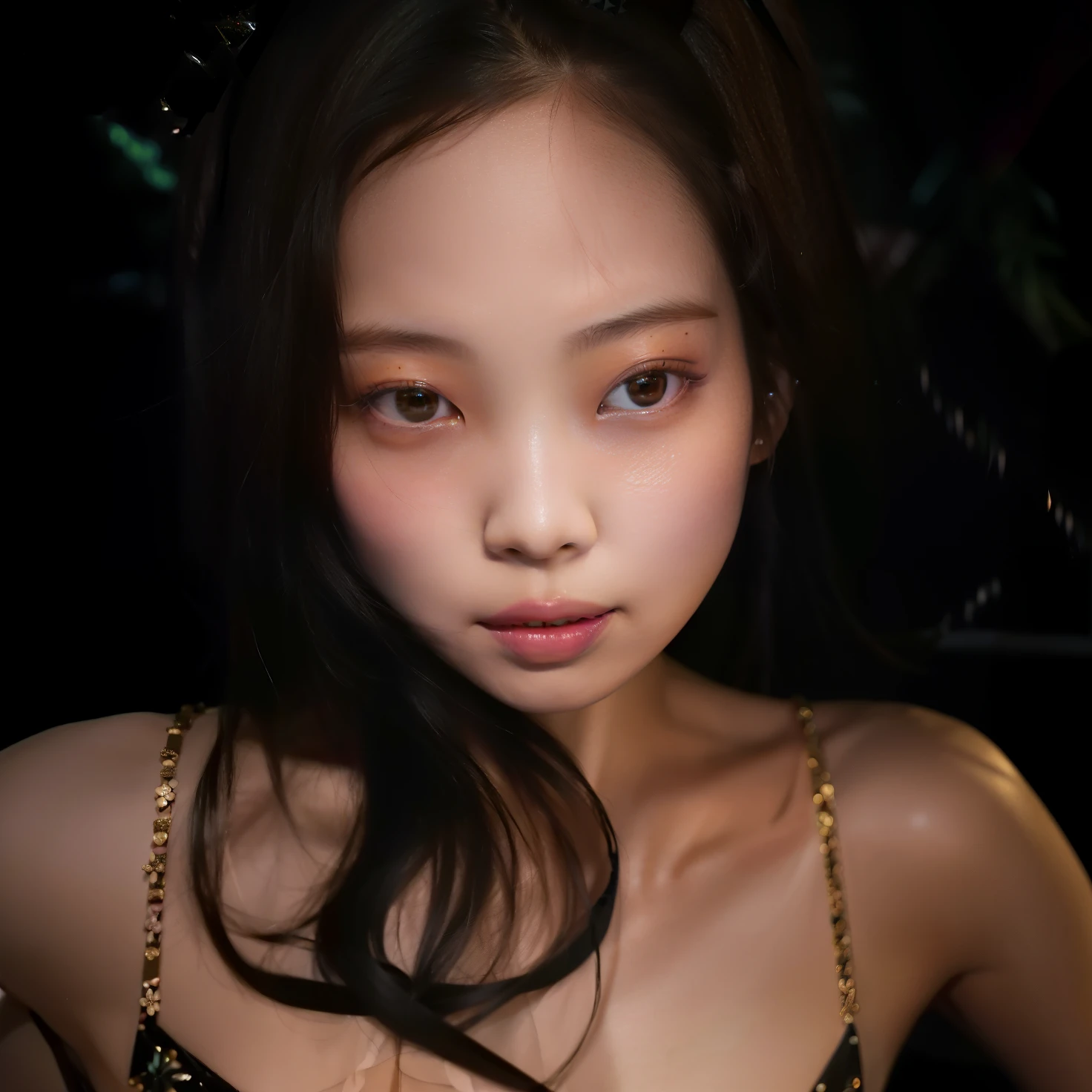 there is a woman that is posing for a picture in a dress, jennie blackpink, portrait of jossi do blackpink, jossi do blackpink, Marinheiro Kitagawa, Pegue a Zona, young cute wan asian face, Chiho, Shiori Teshirogi, Xintong Chen, Parque Roseanne do Blackpink, Yoshitomo Nara