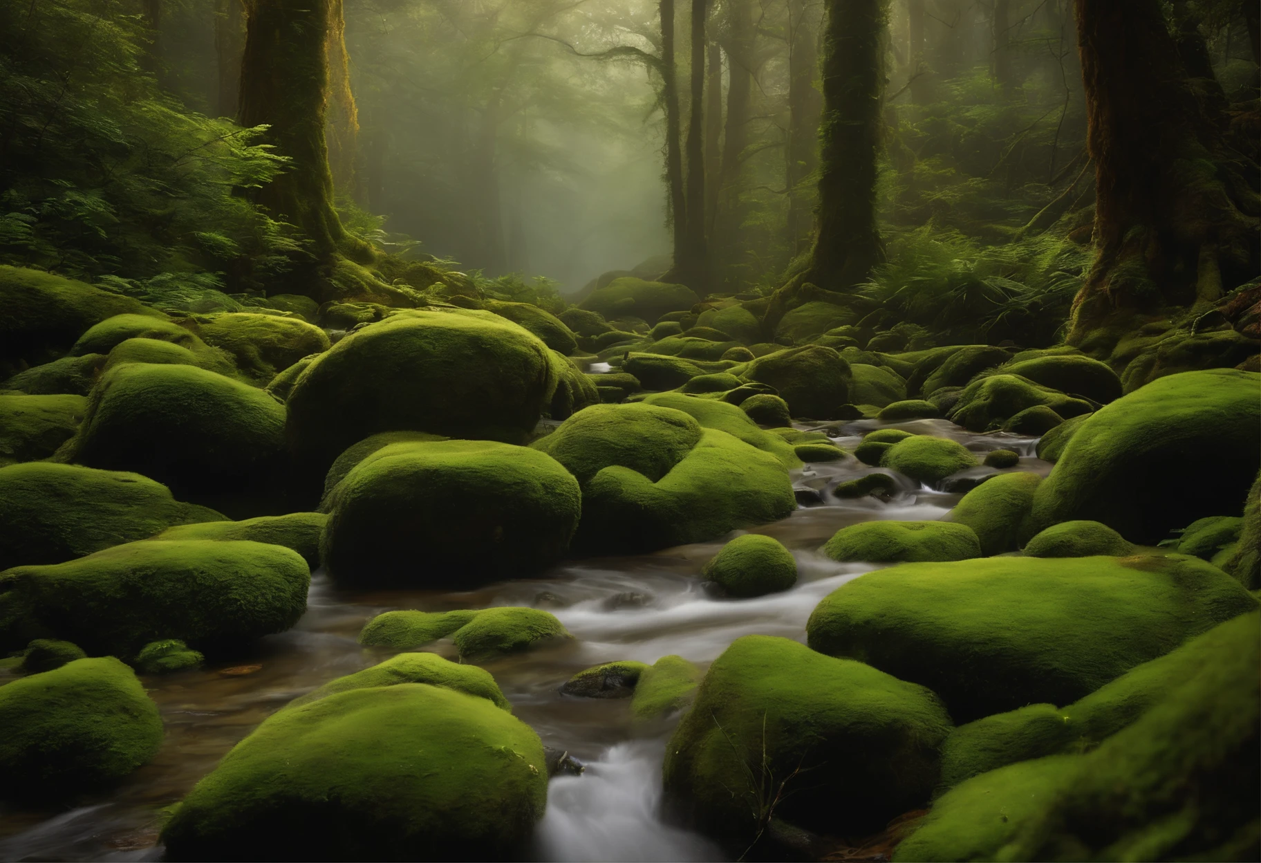 hidden magical academy nestled within a enchanted forest. The lush vegetation thrives, adorned with vibrant moss, ferns, and other mystical plants. The air is damp, filled with the scent of earth and the gentle touch of sunlight filtering through the dense canopy. The Dindar effect adds a touch of magical brilliance, creating an ethereal atmosphere. Wisps of mist dance around, adding an aura of mystery. The forest floor is muddy, bearing witness to the ebb and flow of magical energies.
enchanting atmosphere, green hues, dream-like composition, Nikon Z7 II camera, Fujifilm Provia 100F film, 50mm lens, soft focus, J.K. Rowling, Hayao Miyazaki, Neil Gaiman, Alexander McQueen, Elie Saab