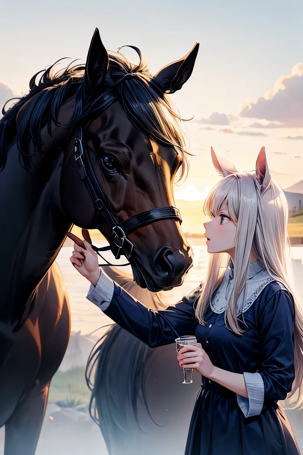equine,equineに逃げれれる構図