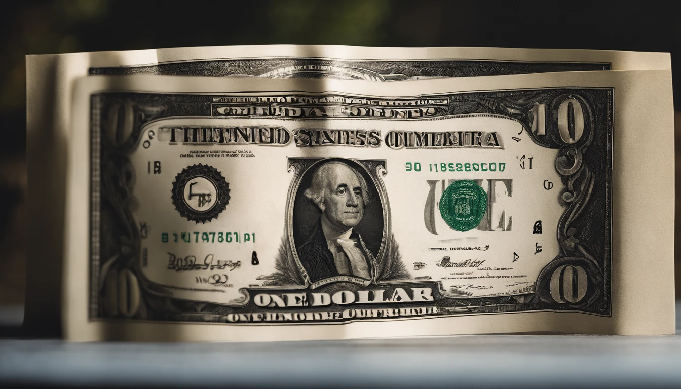 a creative shot of a one hundred dollar bill placed in a unique or unexpected context, such as being used as a bookmark, folded into an origami shape, or framed as an artwork, adding an element of surprise and creativity to the image