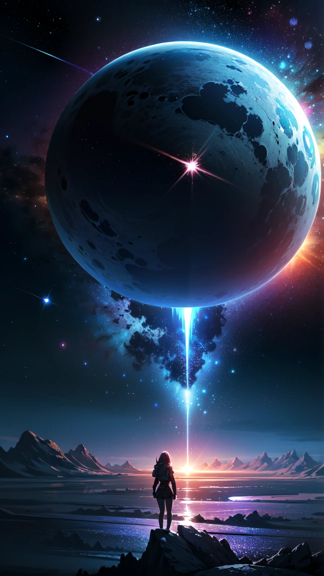 nijistyle,rfktr_technotrex,woman exploring planets, alien worlds, exotic locations, deep space,unkown terrors, galactic, nebulas,stars,fcPortrait