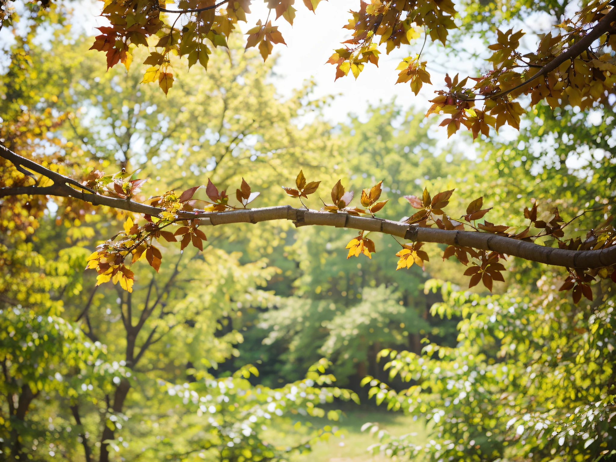 Fondo de hojas de primavera
