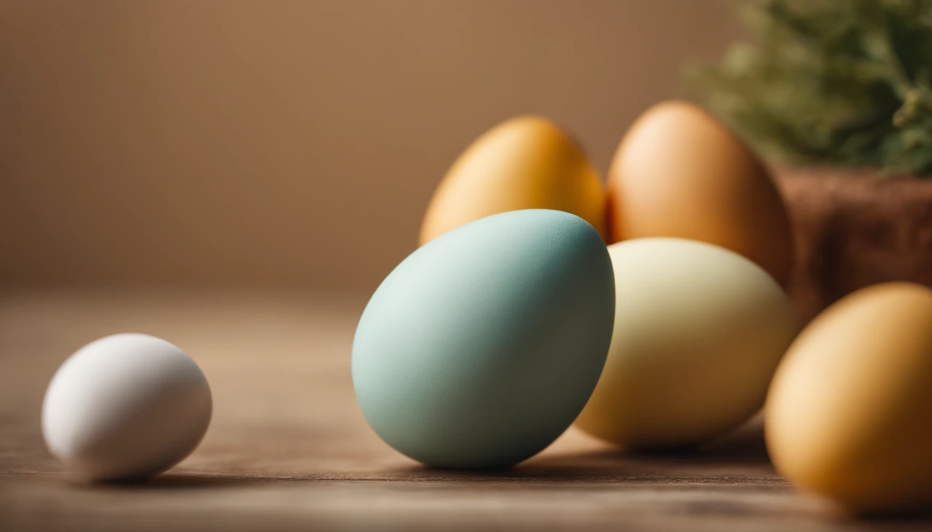 a minimalist shot of a bold, solid-colored background with a single, strategically placed Easter egg or decoration, creating a visually impactful and clean composition that highlights the simplicity and beauty of the Easter theme