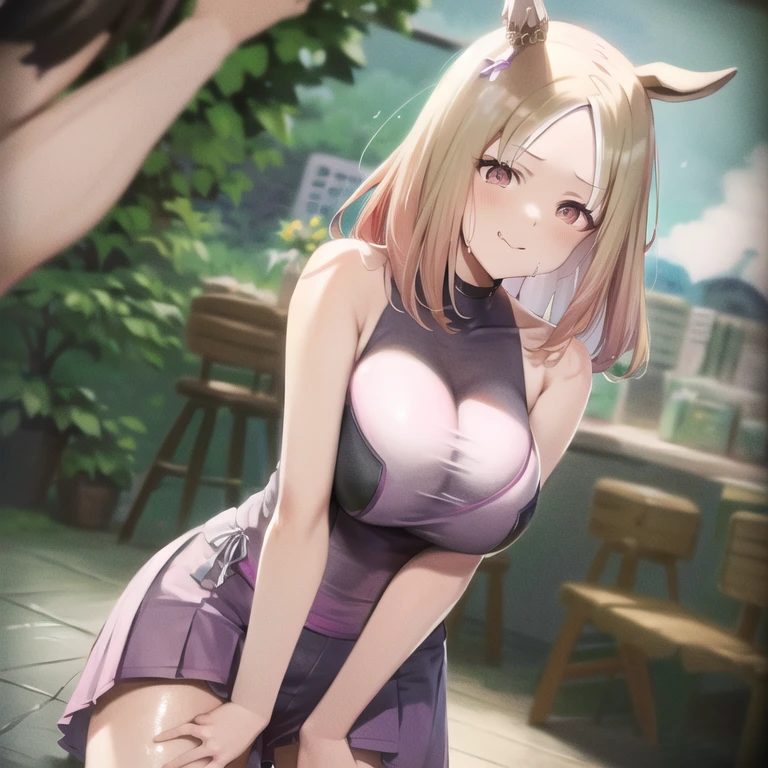 Narita Top Road Perfect Narita Top Road clothes Turf scenery Blushing Shy face Sexy expression Erotic face Sticking out tongue Drooling I want my trainer's dick in my pussy Breasts Cleavage Pussy Thighs Armpits M-shaped spread legs, cowgirl position, pussy streaks, lewd, competition uniform