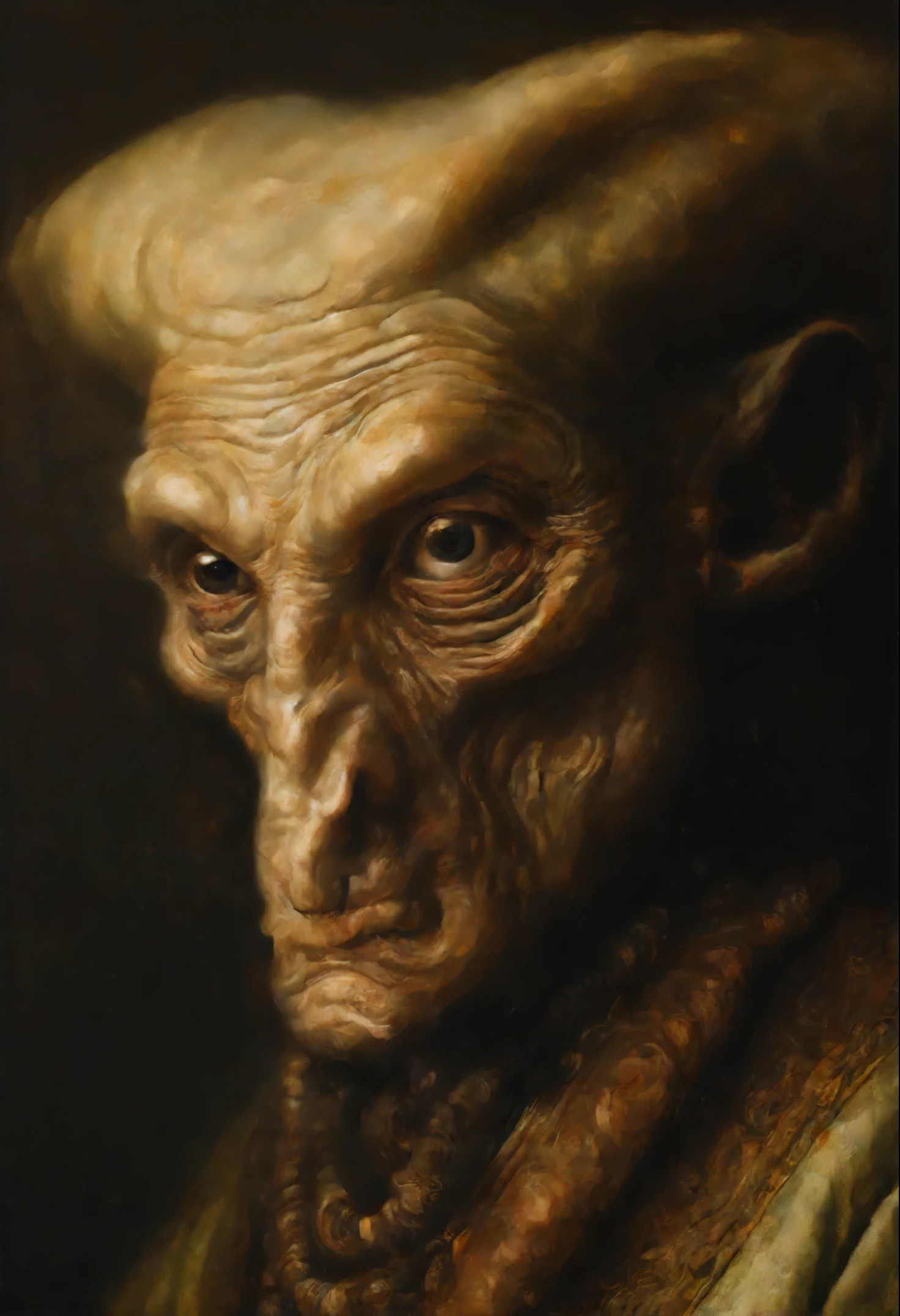 Portrait of an alien being Rembrandt HR Geiger