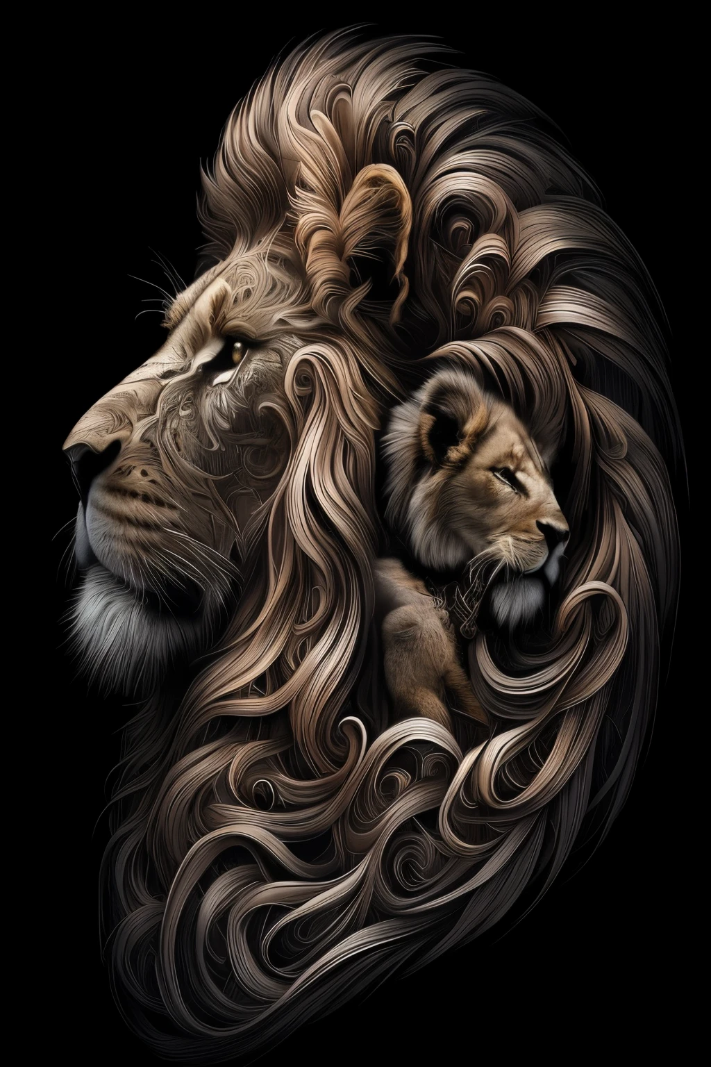 a close up of a lion with a mane and a , intricate artwork, masterful intricate artwork, stunning artwork, amazing detail digital art, intricate digital artwork, digital intricate art, high detailed art, intricate digital art, amazing digital art, very intricate art, great digital art with details, intricate ornate anime cgi style, super intricate realism, intricate detailed digital art
