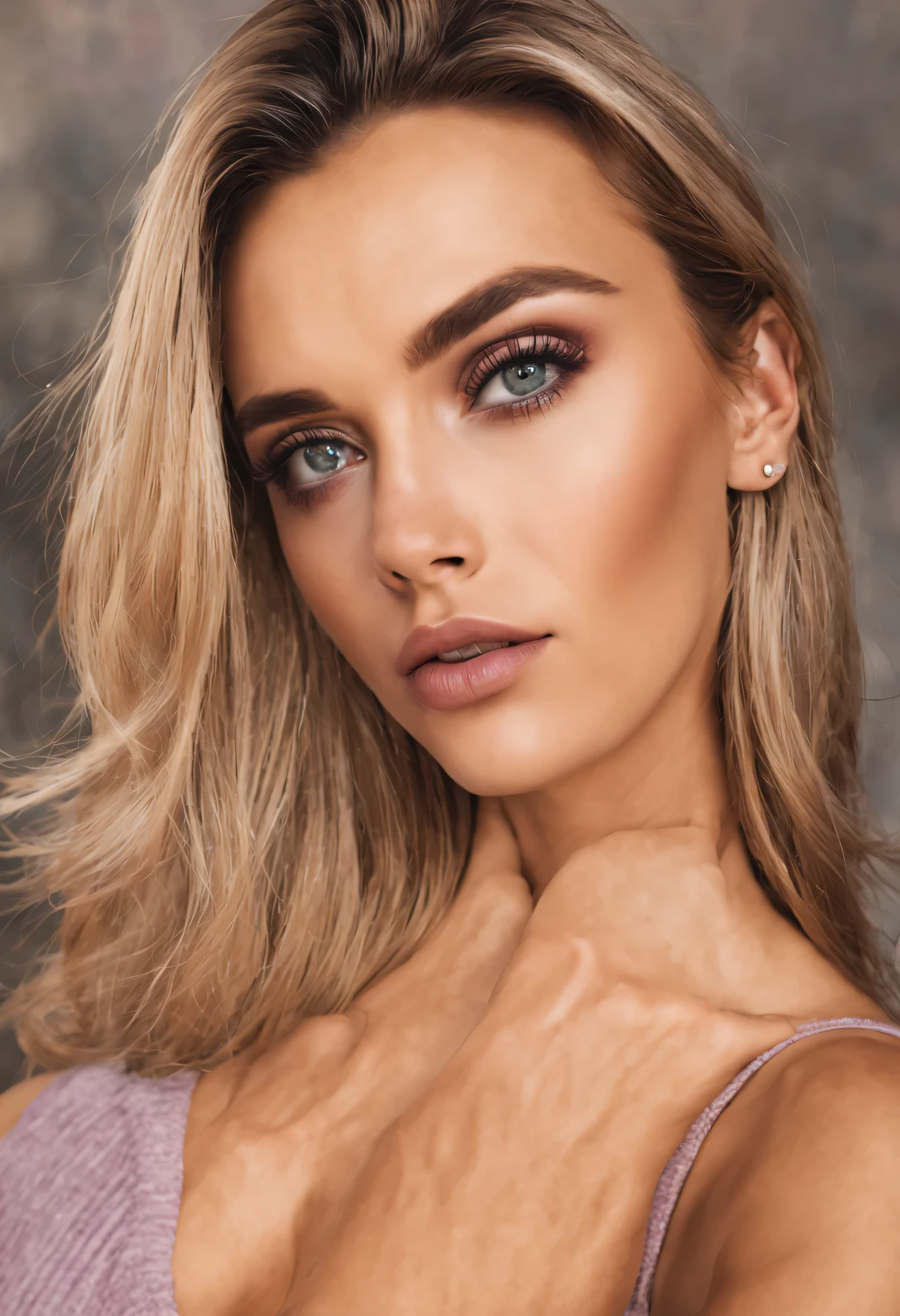 Femme Arafed complètement , aux yeux bleus, Ultra réaliste, Méticuleusement détaillé, Portrait Sophie Mudd, cheveux blonds et grands yeux, Selfie d’une jeune femme, Yeux de chambre, Violet Myers, sans maquillage, maquillage naturel, Regarder directement la caméra, Visage avec Artgram, Maquillage subtil, Superbe photo du corps entier agenouillée, dans un magasin, Buste de taille moyenne à grande