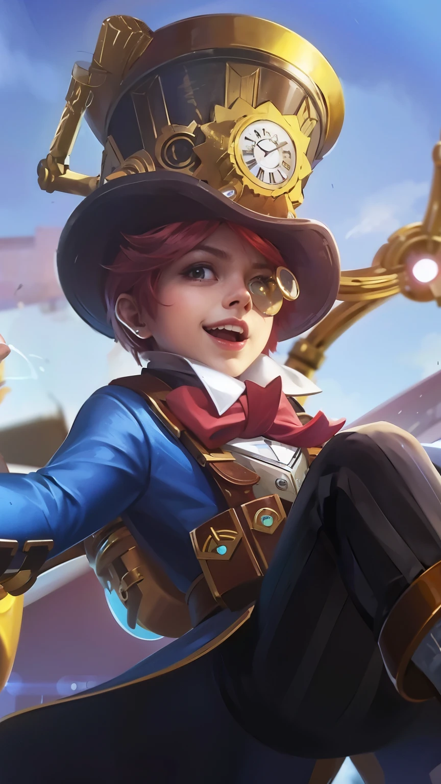 1boy, best quality, photo, 4k,looking at viewer,full body,wear platinum armor, red hair,