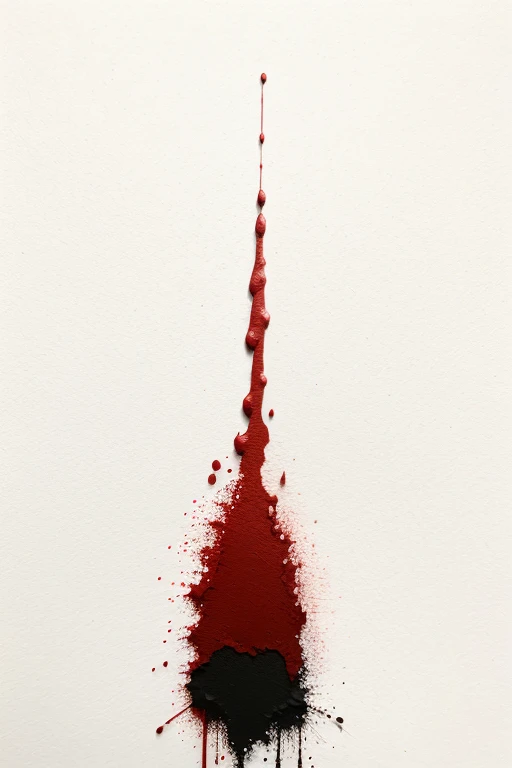 White background with random black and red paint