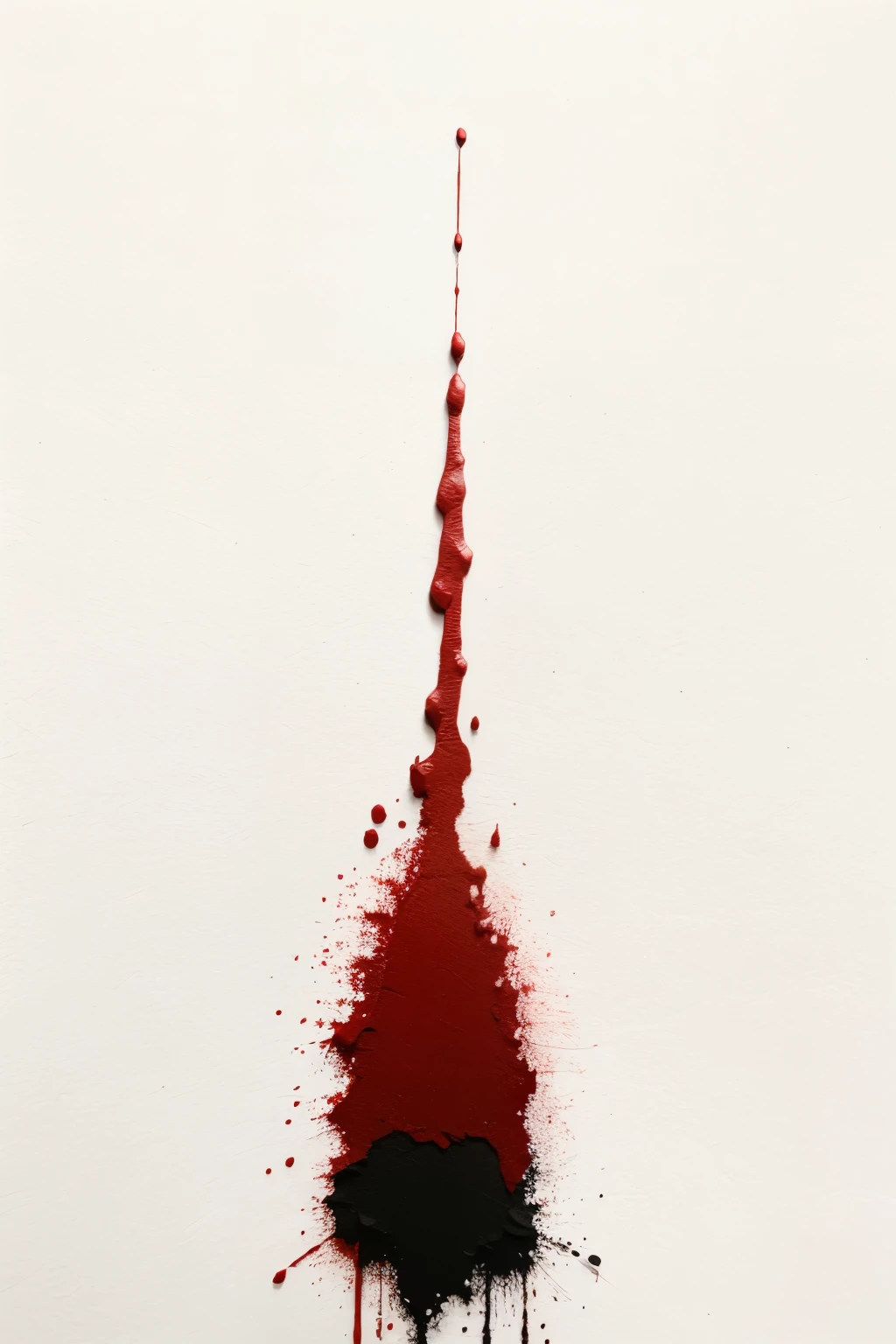 White background with random black and red paint