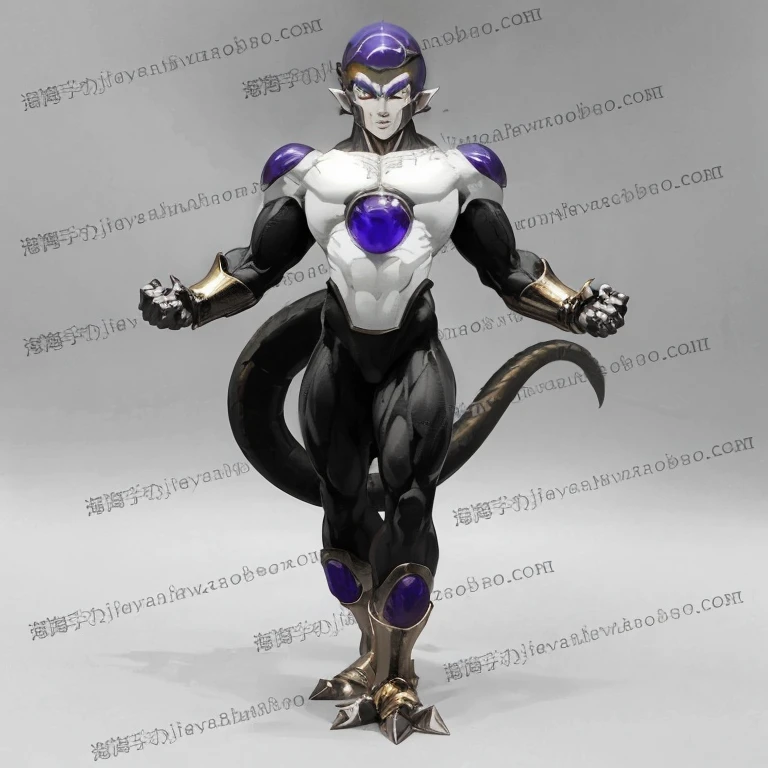 Dragon Ball，Frieza，golden colors，Light source on the right，light and shadow effect，tmasterpiece，high qulity，stand posture