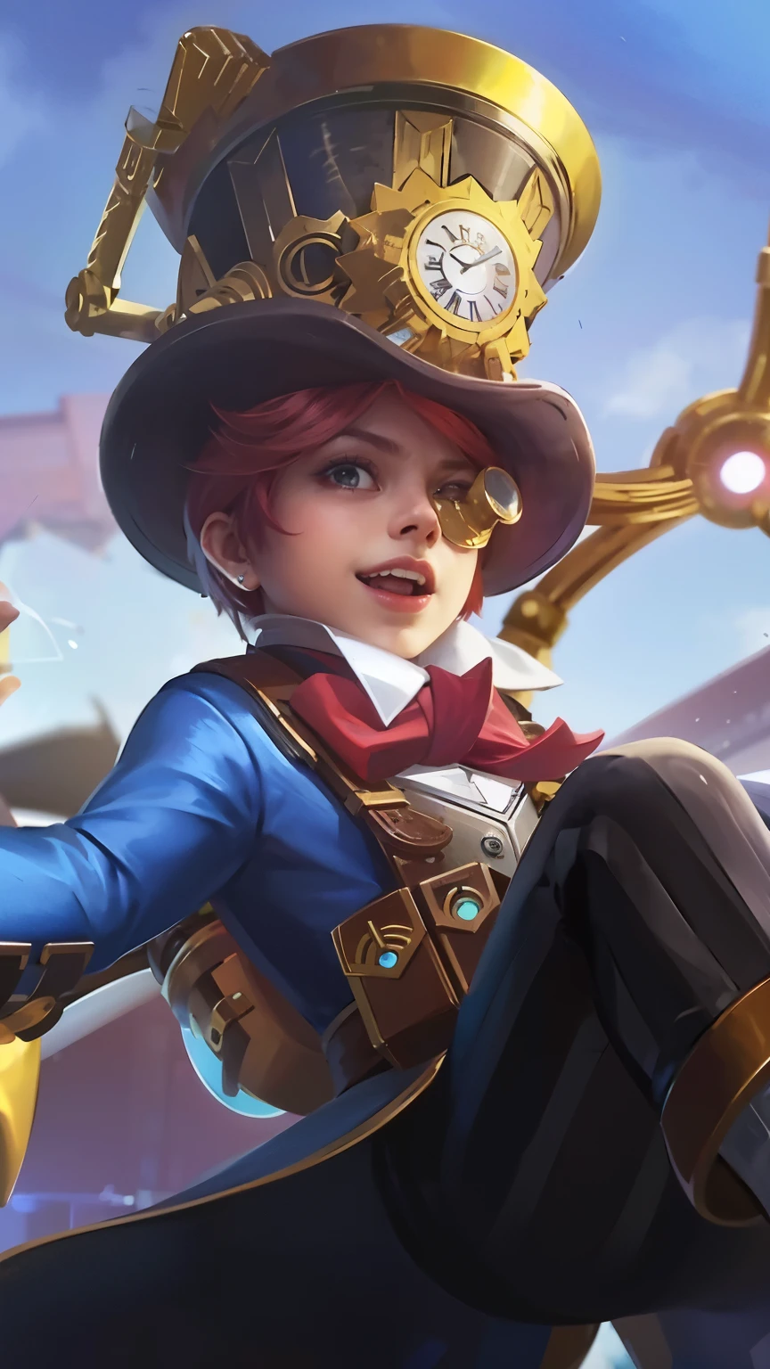 1boy, best quality, photo, 4k,looking at viewer,full body,wear platinum armor, red hair,
