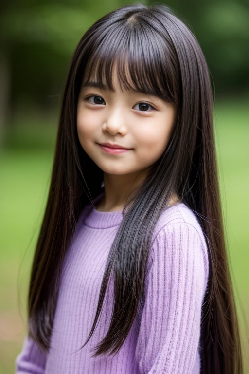((bestquality)), ((masterpiece)), (Detailed), perfect face,Girl with very long hair, black, purple, lori girl, Cute Cute Girl,