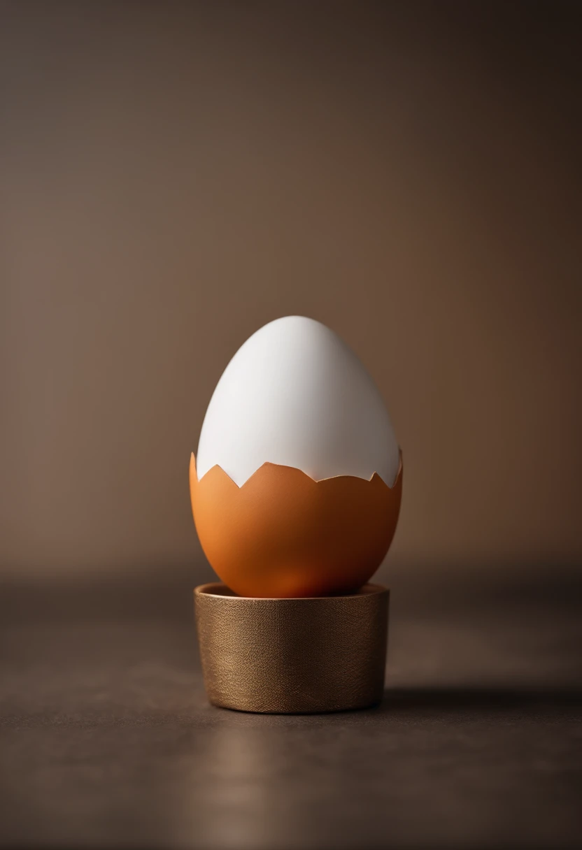 a minimalist shot of a bold, solid-colored background with a single, strategically placed Easter egg or decoration, creating a visually impactful and clean composition that highlights the simplicity and beauty of the Easter theme