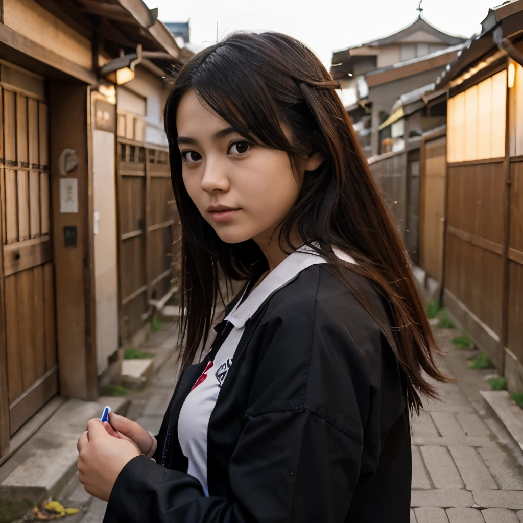 Adolescente japonesa com peitos grandes