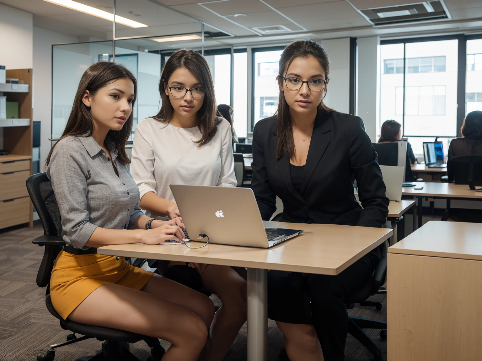 (business, office, company, work, meeting of a team of people, company management, team, economy, meeting)(office equipment, computers, office equipment, modern buyro