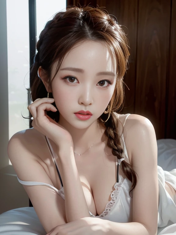 8k, masterpiece, RAW photos, best quality, realistic, extremely detailed CG unity 8k wallpaper, depth of field, Cinematic Light, lens flare, ray tracing, (very beautiful face, beautiful lips, beautiful eyes), A face with intricate details, ((highly detailed skin), 1 pretty girl top quality photo, ultra high resolution, (actually:1.4),Beautiful woman with a slender body:1.4, Distinct abs:1.4, on the island,ultra fine face,exquisite eyes,double eyelid,(((nude))), spread your legs,possession_,head, head 장식,hair bun,
