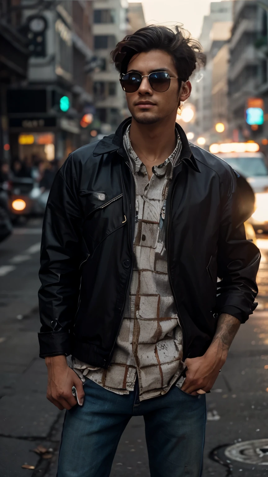 Change background cyberpunk handsome boy, realistic, face, 8k, ultra realistic,