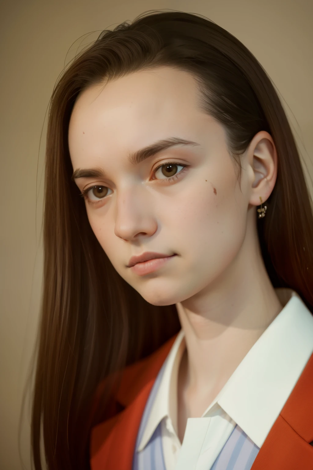May 2023. Thoughtful Music Composer with a Unique Birthmark on the Forehead.
- Description: A music composer in their early 30s, distinguished by a thoughtful expression and a unique birthmark on the forehead. This close-up portrait captures the essence of May creativity in the Wes Anderson world.